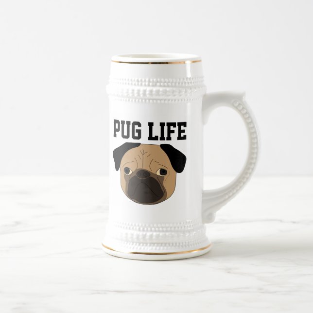 JARRA DE CERVEZA PUG LIFE BEER STEIN (Derecha)