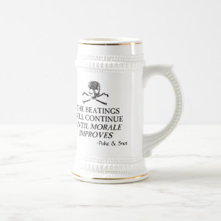 Jarra De Cerveza Puke y Snot "que los golpeos continuarán"….