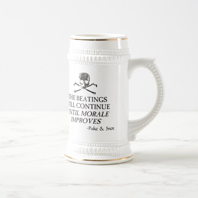 Jarra De Cerveza Puke y Snot "que los golpeos continuarán"…. (Derecha)