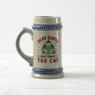 Jarra De Cerveza Querido Santa no olviden el Cat-68175