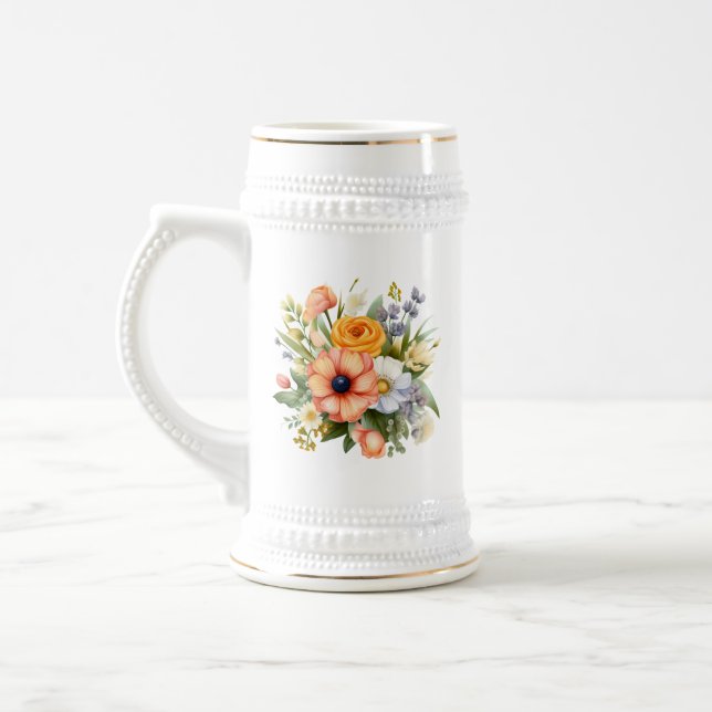 Jarra De Cerveza Ramo de flores de primavera Clipart-92390 (Izquierda)