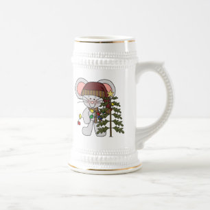 Jarra De Cerveza Ratón del navidad que adorna el árbol
