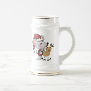 Jarra De Cerveza Ratón del navidad y