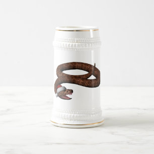 Jarra De Cerveza Rattlesnake Con Sombrero Santa