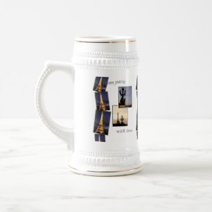 JARRA DE CERVEZA RECUERDO DE PARÍS DE LA TORRE EIFFEL