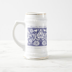 Jarra De Cerveza Recuerdos de boda florales vintage blancos