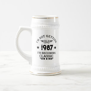 Jarra De Cerveza Regalo de cumpleaños vintage personalizado