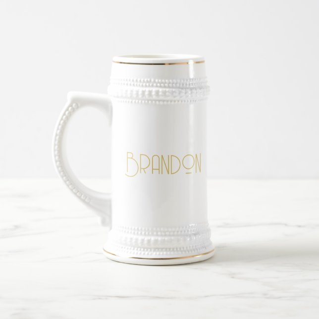 Jarra De Cerveza Regalo Groomsman personalizado, Stein de cerveza d (Izquierda)