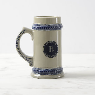 Jarra De Cerveza Regalo para Padrino de Azul Marino