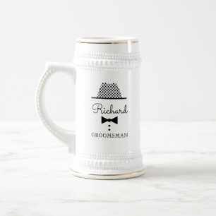 Jarra De Cerveza Regalo para Padrino de Boda Retro Caballero