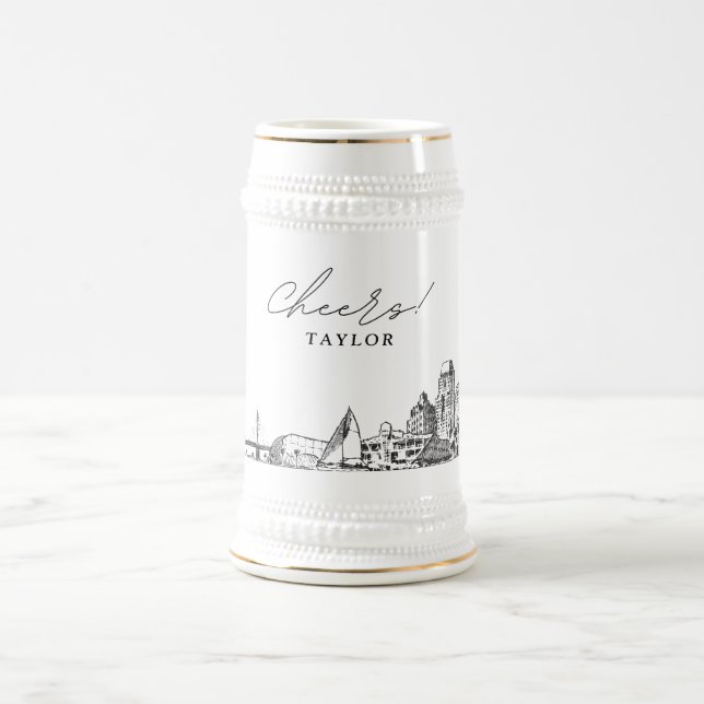 Jarra De Cerveza Regalo personalizado de San Petersburgo Florida (Centro)