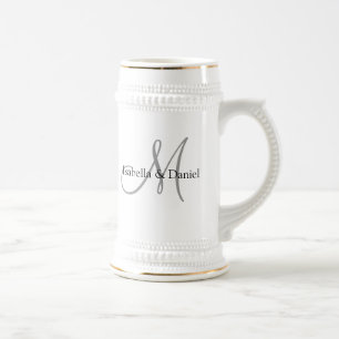 Jarra De Cerveza Regalos de boda Mug Monogramas