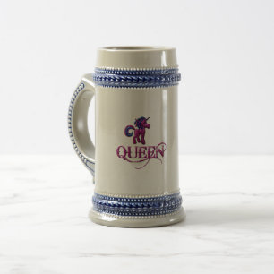 Jarra De Cerveza Reina Unicornio