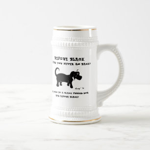 Jarra De Cerveza Rescatar Perros Negros Stein