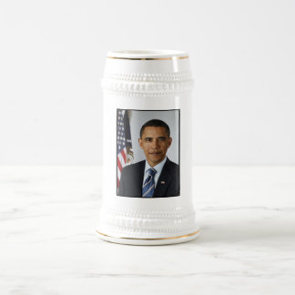 Jarra De Cerveza Retrato de Barack Obama en la Casa Blanca