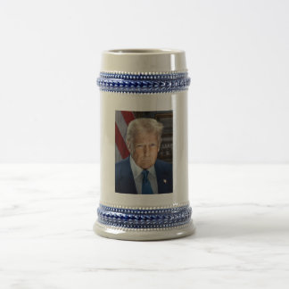 Jarra De Cerveza Retrato de Donald Trump, presidente de Estados Uni