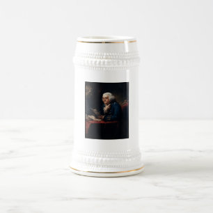 Jarra De Cerveza Retrato de miembro, padre fundador de Benjamin Fra