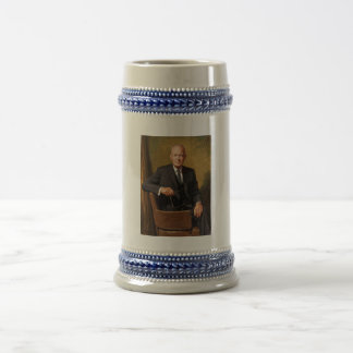 Jarra De Cerveza Retrato del presidente Dwight Eisenhower en la Cas