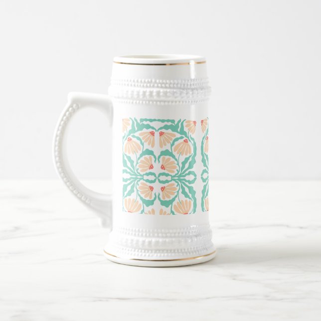 Jarra De Cerveza Retro Daisies Birth Flower April (Izquierda)