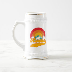 Jarra De Cerveza Retro Sunset Alaska Juneau Moose 0Montañas salvaje