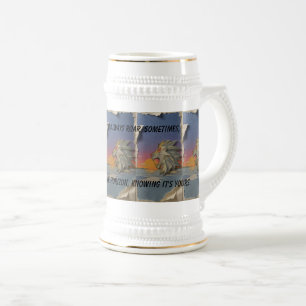 Jarra De Cerveza Roaring Lion Papercut Beer Mug 