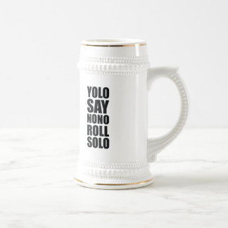 Jarra De Cerveza Rollo de YOLO a solas