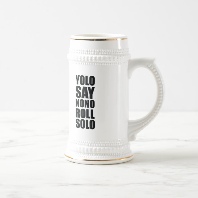Jarra De Cerveza Rollo de YOLO a solas (Derecha)