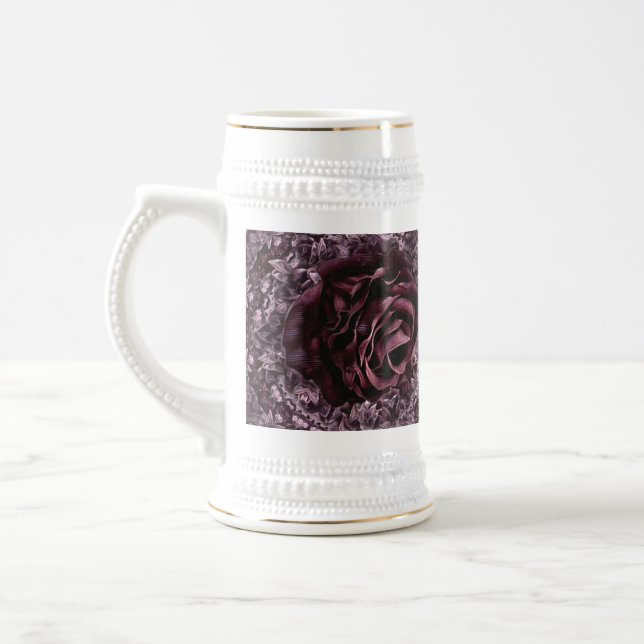 Jarra De Cerveza Rosa Mandala (Izquierda)