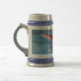 Jarra De Cerveza Roseate Spoonbill Gray/Blue 22 oz Stein
