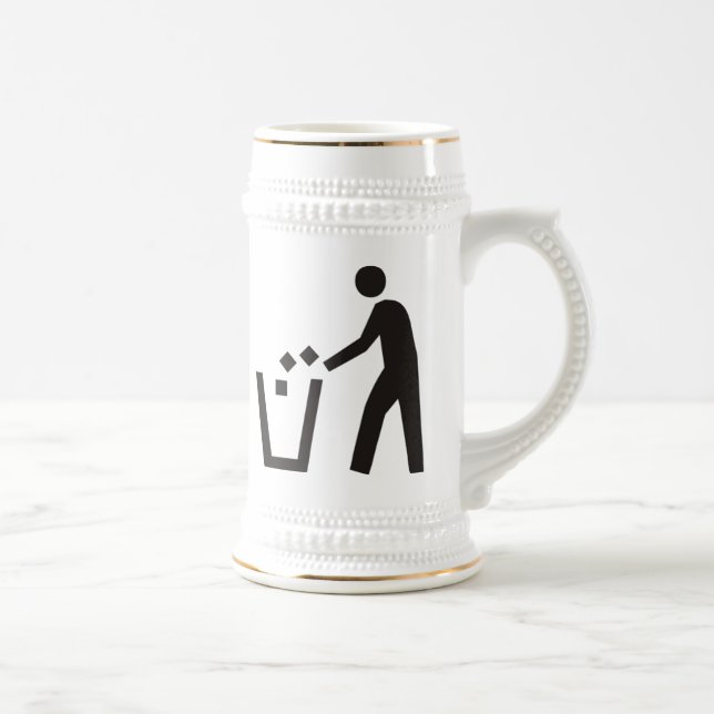 Jarra De Cerveza Rótulo del bote de basura (Derecha)