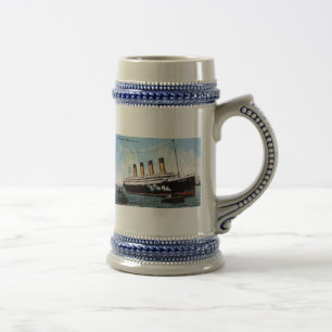 Jarra De Cerveza S.S. Estrella olímpica, estrella blanca Line, 1913