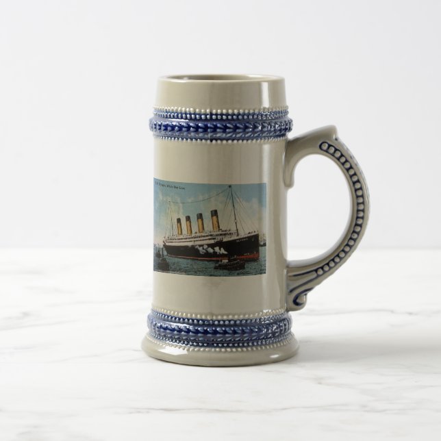 Jarra De Cerveza S.S. Estrella olímpica, estrella blanca Line, 1913 (Derecha)