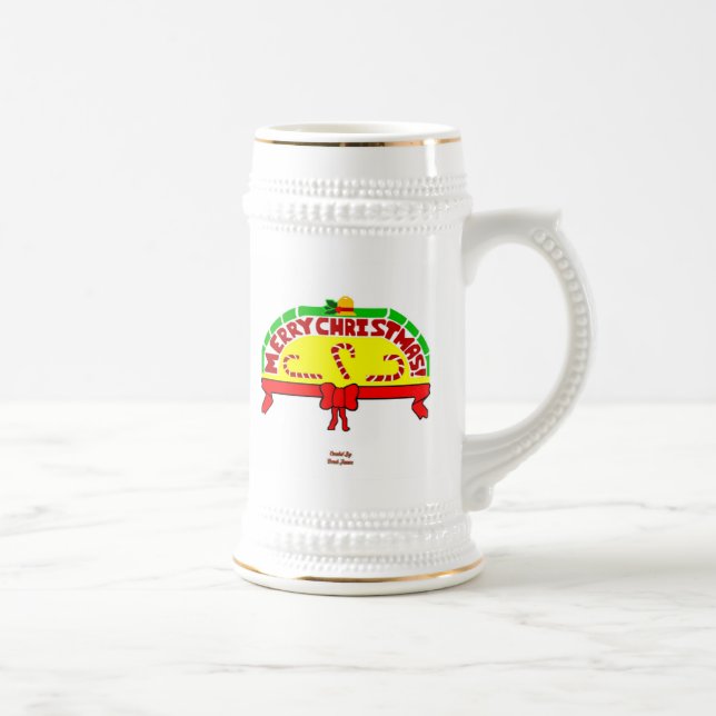 Jarra De Cerveza Saludos de Navidad Stein Mug (Derecha)