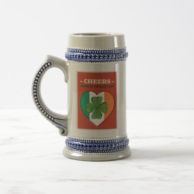 JARRA DE CERVEZA SANTOS FELIZ ST. EL DÍA DE PATRICK (Izquierda)