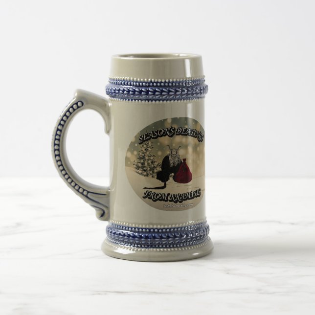Jarra De Cerveza Sazones golpeadas desde Krampus - Navidades Stein (Izquierda)