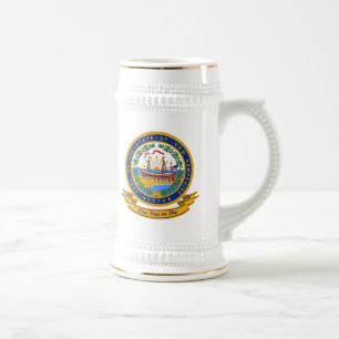 Jarra De Cerveza Sello de New Hampshire