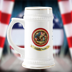 Jarra De Cerveza Sello personalizado vintage del 250 aniversario de