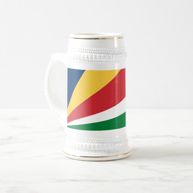 Jarra De Cerveza Seychelles Flag (Anverso izquierdo)