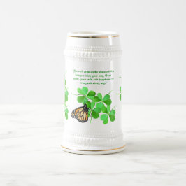 Jarra De Cerveza Shamrock and Butterfly Mug