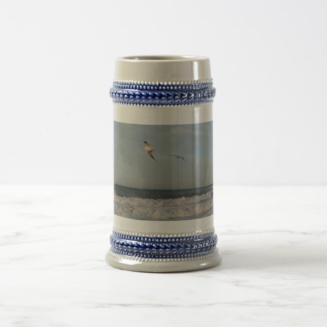 Jarra De Cerveza Shore & Sky & Seagulls Gris /Blue 22 oz Stein (Centro)