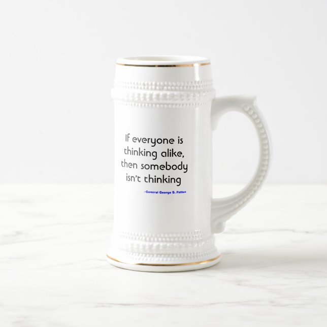 Jarra De Cerveza Si cada uno está pensando igualmente, después (Derecha)