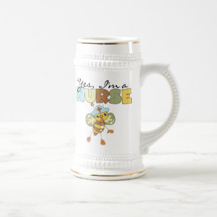 Jarra De Cerveza SÍ, soy enfermera camisetas y regalos