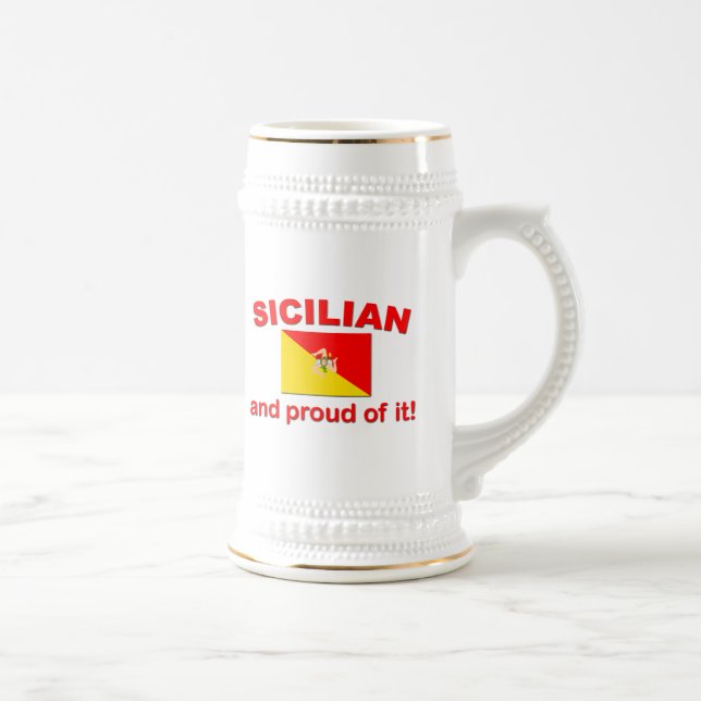 Jarra De Cerveza Siciliano orgulloso (Derecha)