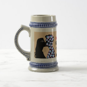 Jarra De Cerveza Silhouette romántica Couple Kiss Beer Stein