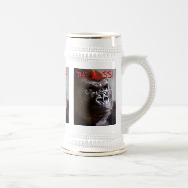 Jarra De Cerveza Silverback del gorila Boss Stein gigante (Derecha)