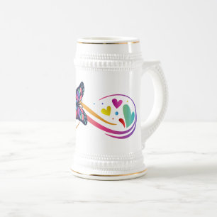 Jarra De Cerveza Símbolo de autismo peluca de regalo