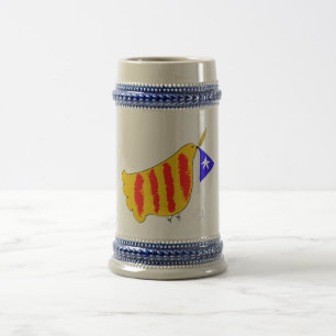 Jarra De Cerveza Símbolo patriótico, Cataluña dove de la liberta