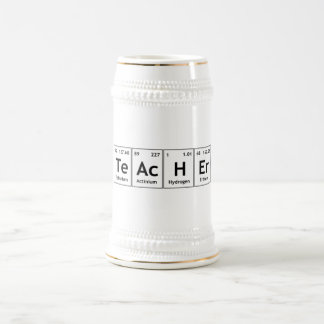 Jarra De Cerveza Símbolos del elemento de tabla periódica de la