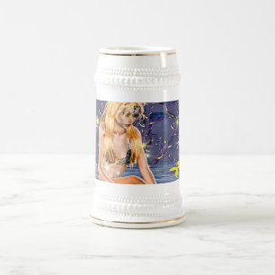 Jarra De Cerveza Sirena Dorada