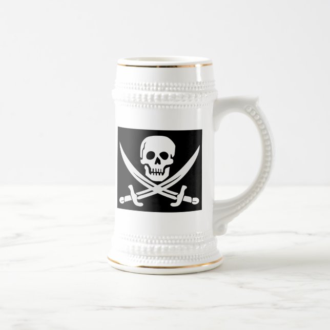 JARRA DE CERVEZA SKULL N CROSSBONES PIRATE BEER STEIN (Derecha)